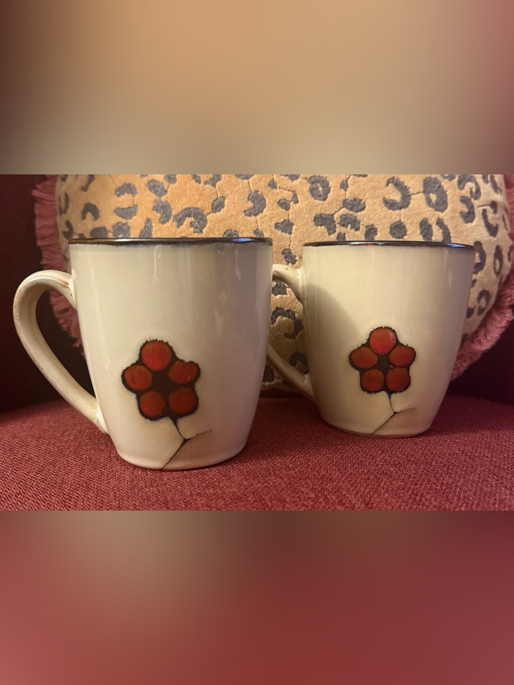 Set of Pfaltzgraff Studio Aster Mugs, 16 oz.